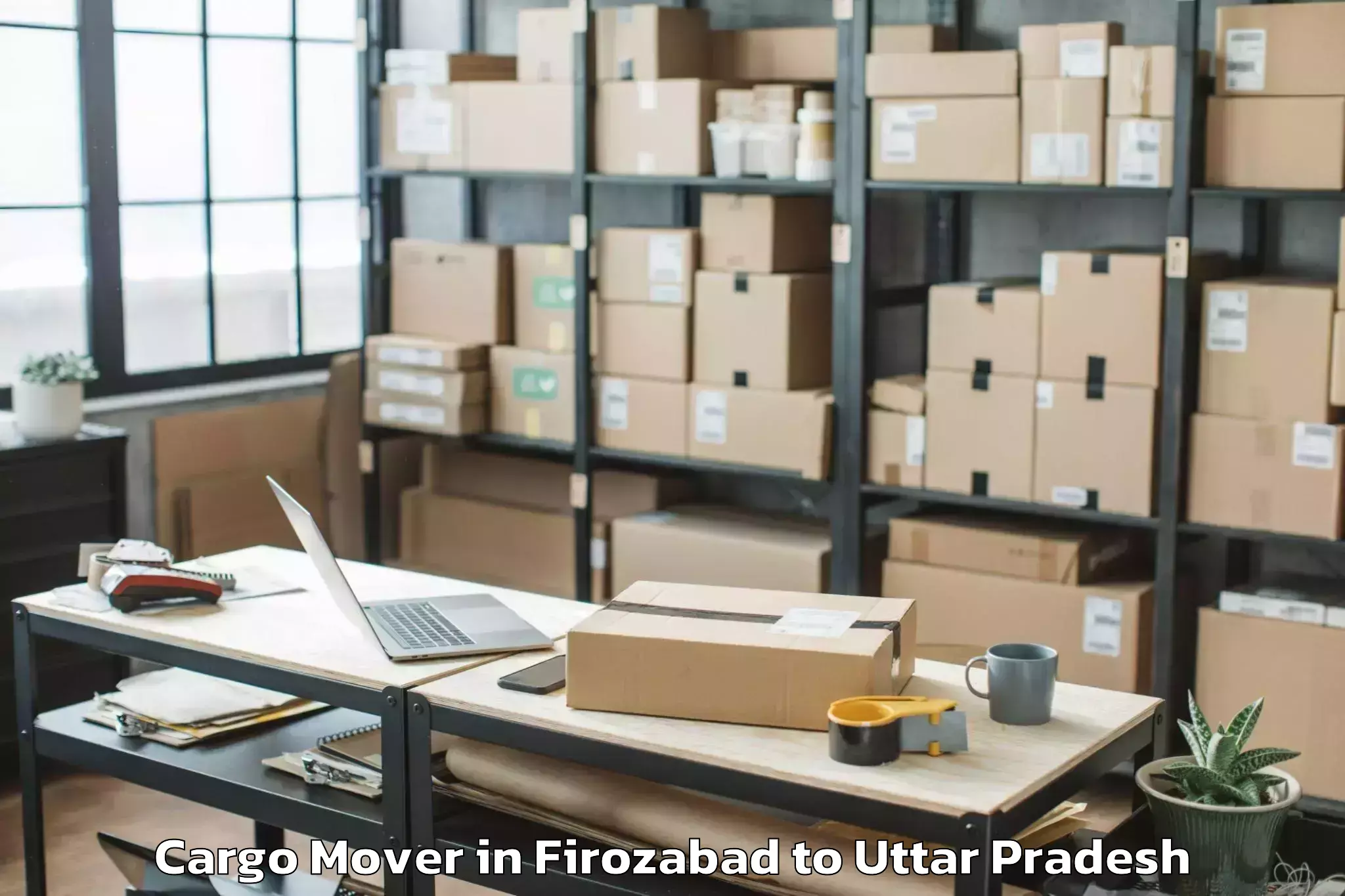 Top Firozabad to Bilsi Cargo Mover Available